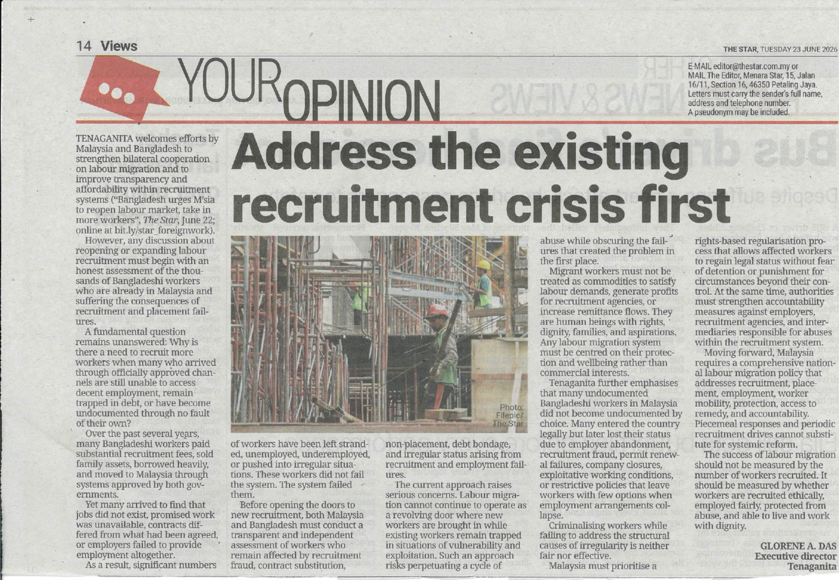 Address the excisting recruitment crisis first THE STAR